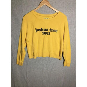 Womens Grayson Threads Sweater Cropped Joshua Tree California Yellow